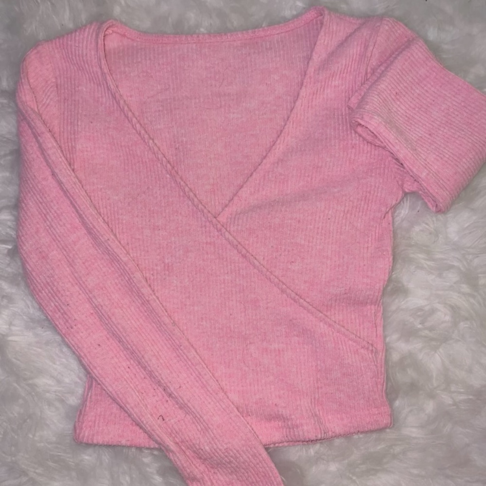 Pink Ribbed Long Sleeve - Picture 2 of 2